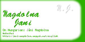 magdolna jani business card